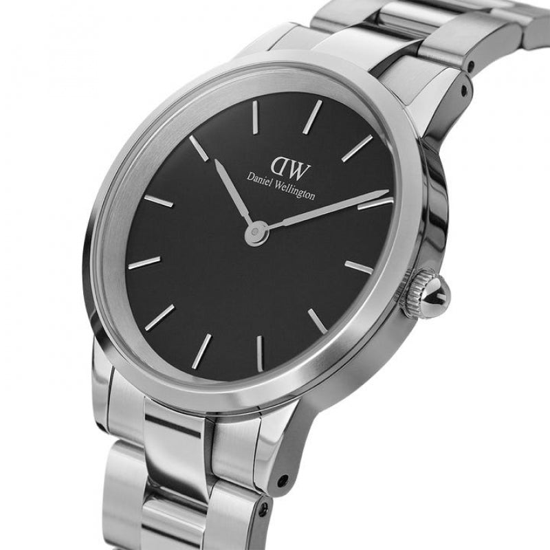 Daniel Wellington Iconic Link Med Sort Skive - 40 mm