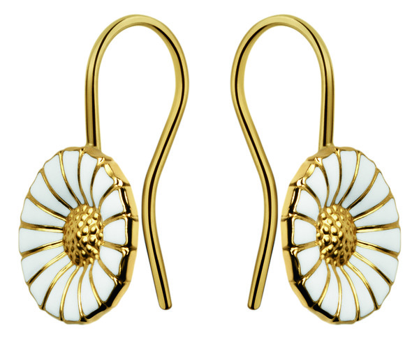 Georg Jensen Daisy ørebøjler i forgyldt sølv - 3539222