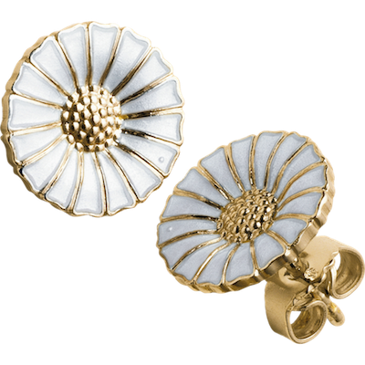Georg Jensen Daisy ørestikker i forgyldt sølv - 3539207