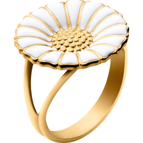 Georg Jensen Daisy ring 18mm i forgyldt sølv - 20000313