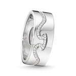 Georg Jensen Fusion ringe i 18kt. hvidguld m. brillanter