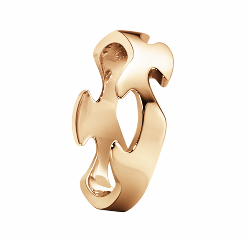 Elegant Fusion ring i rosaguld fra Georg Jensen.