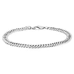 Herrearmbånd Panser 6 mm Blank Stål