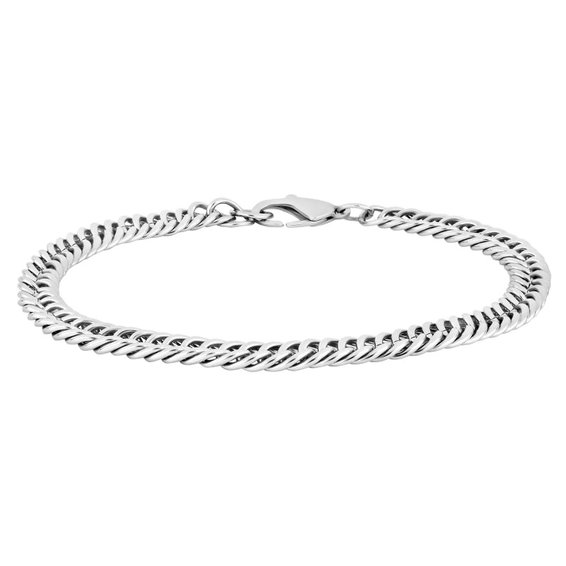 Herrearmbånd Panser 6 mm Blank Stål