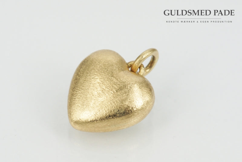 Guld Hjerte Vedhæng Massivt, X-large