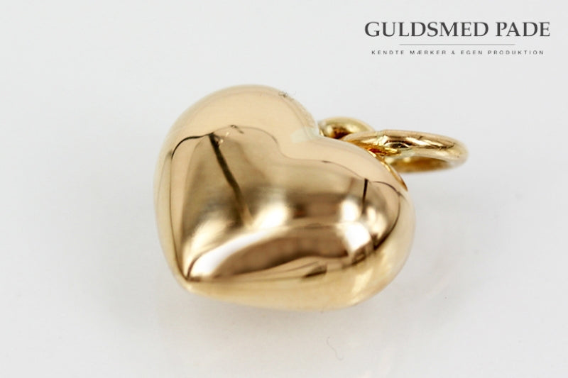 Guld Hjerte Vedhæng Massivt - Large