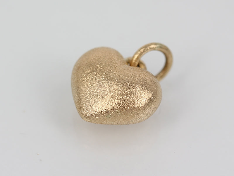 Guld Hjerte Vedhæng Massivt - Large
