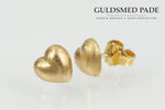 Hjerte Øreringe I 14 Kt. Guld - Large