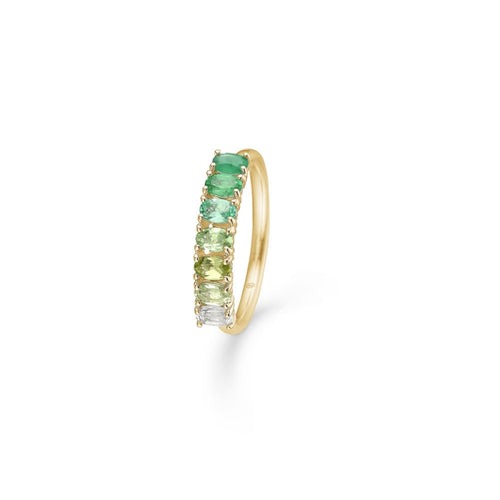 Mads Z POETRY EMERALD ring i 14 kt. guld m. ægte sten