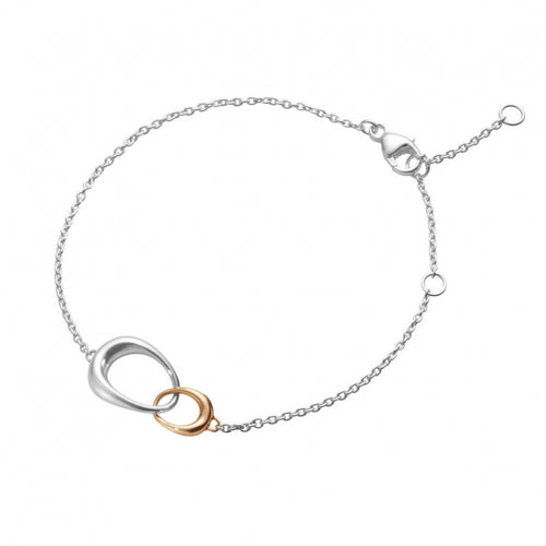 Georg Jensen Offspring armbånd i sterlingsølv og 18kt. rosaguld - 10012371