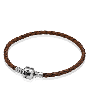 Pandora armbånd læder enkelt brun