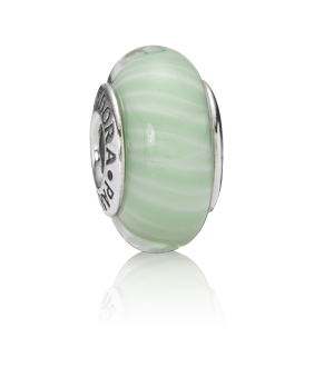 Pandora Murano Green Stribe Charms