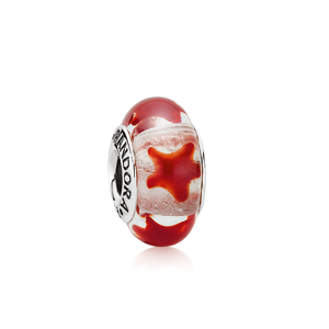 Pandora Murano Red Star Charms