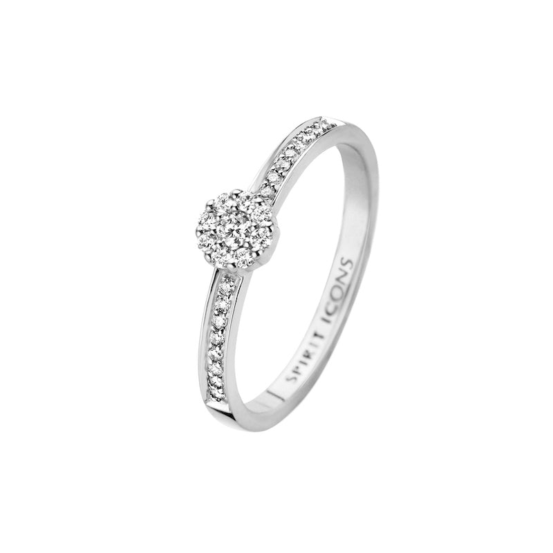 Ring 14 karat hvidguld med brillanter - Eternal