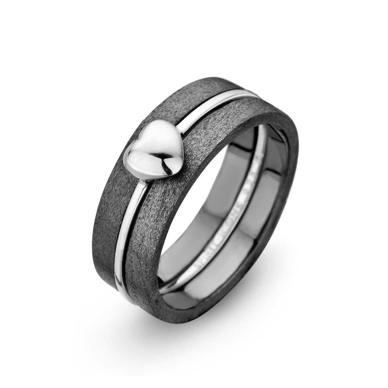 Spirit Icons Kampagne Ring med hjerte i sølv
