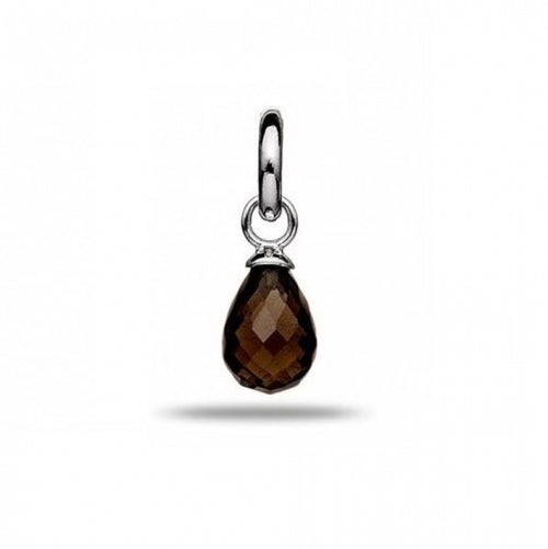 Story Charm - Smoky Drop Sølv