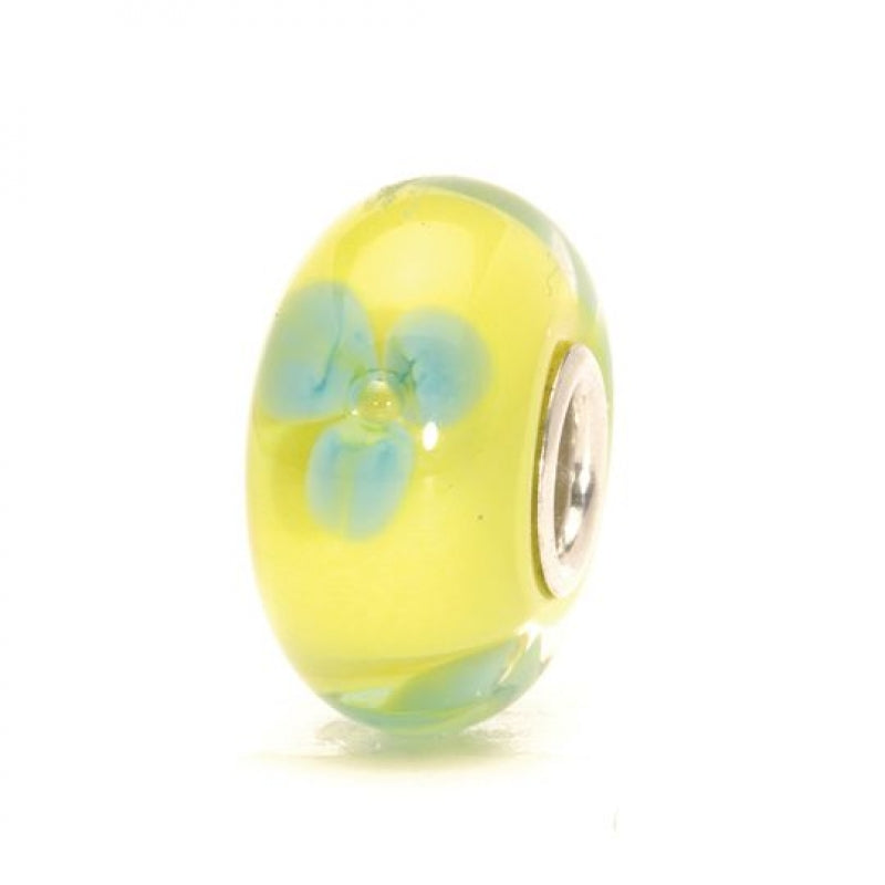 Troldekugle Glas Turkis Blomst Tglbe-10038